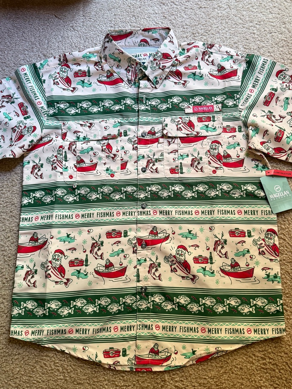 NWT! Magellan “Merry Fishmas” Shirt